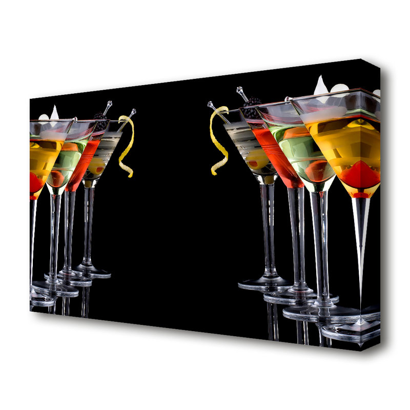 East Urban Home Cocktails Drinks Kitchen Canvas Print Wall Art Uk 8802